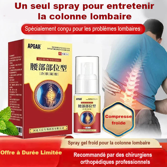 Spray antibactérien analgésique pour la colonne lombaire